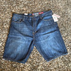 IZOD Mens Shorts 40 REG Dark Wash NEW!